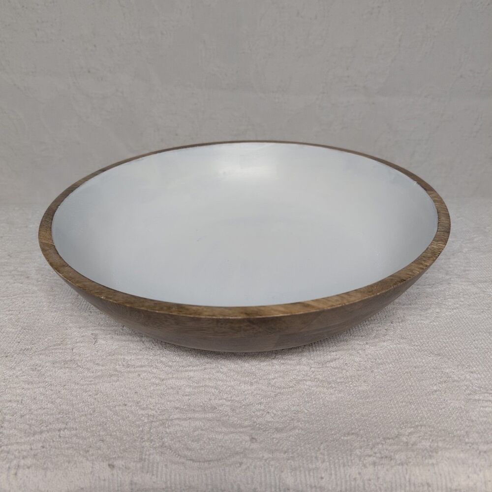 Acts 2:46 NIV acacia wood bowl by Mary & Martha Inspirational Religious Home